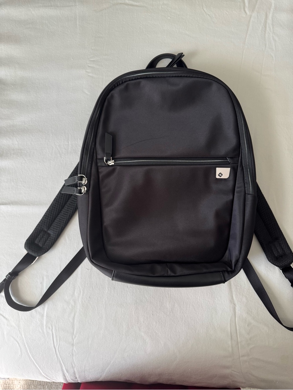 Samsonite Black Minimalist Backpack with Front Zip Pocket